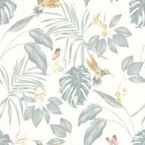 Ohpopsi Laid Bare Hummingbird Wedgewood Wallpaper - LBK50160W