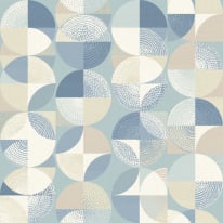 Ohpopsi Laid Bare Orb Copenhagen Blue Wallpaper - LBK50162W