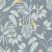 Ohpopsi Laid Bare Hummingbird Petrol Wallpaper - LBK50163W