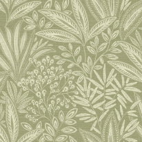 Crown Sahara Leaf Fern Green Wallpaper - M1780