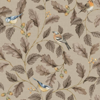 Crown Oakleigh Trail Taupe Wallpaper - M1884