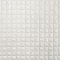 Vymura Romero 3D Effect Geometric White Metallic Wallpaper - M95683