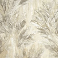 Vymura Gianni Feather Natural/Beige Metallic Wallpaper - M95694