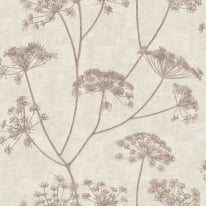 Vymura Mirella Floral Sprig Stone Wallpaper - M95703