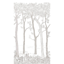 Grandeco Young Edition Trees White/Grey Wall Mural - ML1701