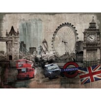Grandeco Young Edition London Montage Multi Wall Mural - ML3401