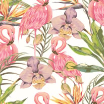 Origin Paradise Flamingo Watermelon Wall Mural - MUR107