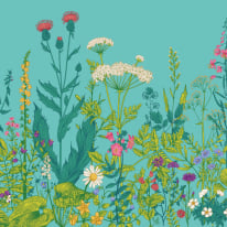 Origin Botanical Fleur Peacock Wall Mural - MUR111