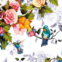 Origin Hummingbird Garden Multi Wall Mural - MUR129