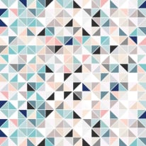 Origin Geometry Blush/Jade Wall Mural - MUR142