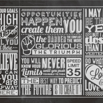 Origin Chalky Quotes Blackboard Wall Mural - MUR149