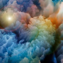 Origin Moody Clouds Multi Wall Mural - MUR153