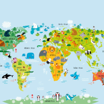 Origin Whole Wide World Multi Wall Mural - MUR155