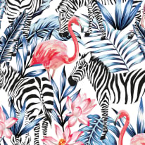 Origin Zemingo Cobalt/Coral Wall Mural - MUR170