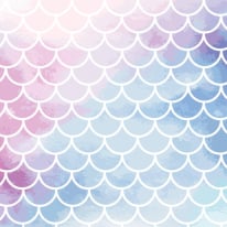 Origin Watercolour Mermaid Scales Pastel Wall Mural - MUR172
