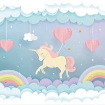 Origin Unicorn Dream Pastel Wall Mural - MUR173