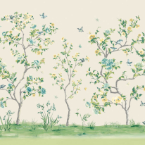 Origin Oriental Flower Tree Natural Wall Mural - MUR192