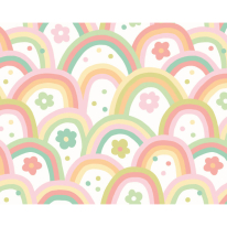 Origin Rainbow Wobble Apple Green Wall Mural - MUR237