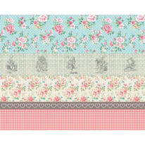 Origin Alice in Wonderland Cottage Core Patterns Multi Wall Mural - MUR260