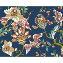 Origin Cranes in Flight Navy Blue Multi Wall Mural - MUR264