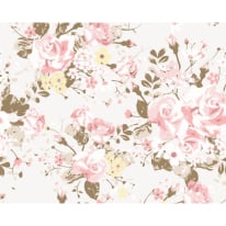 Origin Vintage Rose Pattern Pink Wall Mural - MUR292