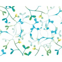 Origin Watercoloured Petals Blue Wall Mural - MUR298