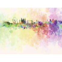 Origin Watercolour London Skyline Multi Wall Mural - MUR300
