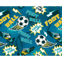 Origin Graphic Pixel Footballs Teal Wall Mural - MUR316