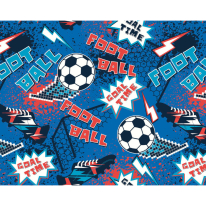 Origin Graphic Pixel Footballs Blue Wall Mural - MUR317