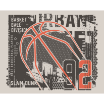 Origin Modern Basketball Black Wall Mural - MUR324