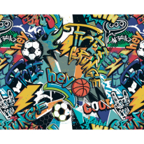 Origin Sports Graffiti Blue Wall Mural - MUR327