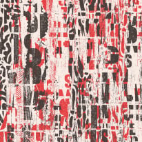 Origin Letterpress Graffiti Red/Black Wall Mural - MUR337