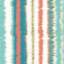 Origin Linear Stripe Teal Blue/Orange Wall Mural - MUR346