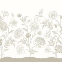 Origin Jacobean Rose Trail Natural Stone Wall Mural - MUR353