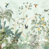 Origin Lemon Tree Forest Green Wall Mural - MUR372