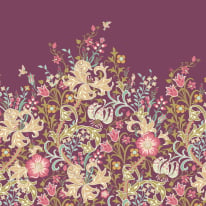 Origin Trailing Lily Aubergine Wall Mural - MUR377
