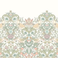 Origin Birds Fruit and Foliage Sage/Apricot Wall Mural - MUR395