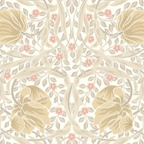 Origin Flower Circle Linen/Blush Wall Mural - MUR410