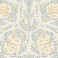 Origin Flower Circle Duck Egg/Linen Wall Mural - MUR413