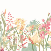Origin Tropical Foliage Dusky Coral Wall Mural - MUR422