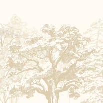 Origin Etched Trees Parchment Wall Mural - MUR431