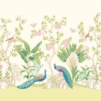Origin Peacock Garden Apple/Rose Wall Mural - MUR435