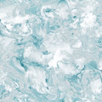 Muriva Elixir Marble Teal/Silver Metallic Wallpaper - 166503