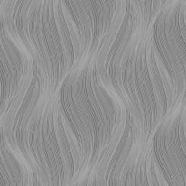 Muriva Orla Geometric Wave Slate Glitter Wallpaper - 153107