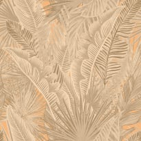 Galerie Enchanted Kiskaara Tropical Leaf Brown Wallpaper - NHW1014