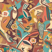 Ohpopsi Revive Forest Chorus Copperlight Wallpaper - REV50112W