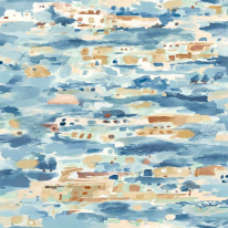Ohpopsi Revive Amalfi Stoneware Blue Wallpaper - REV50136W