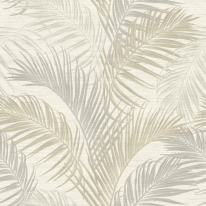 Galerie Botanical Palm Leaf Cream/Beige Metallic Wallpaper - PS33311