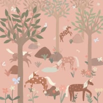 Grandeco Unicorn Multicoloured Wall Mural - RB351