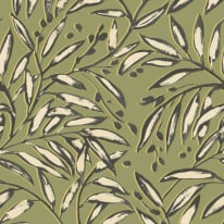 Ohpopsi Lorena Vine Olive Wallpaper - RON50110W